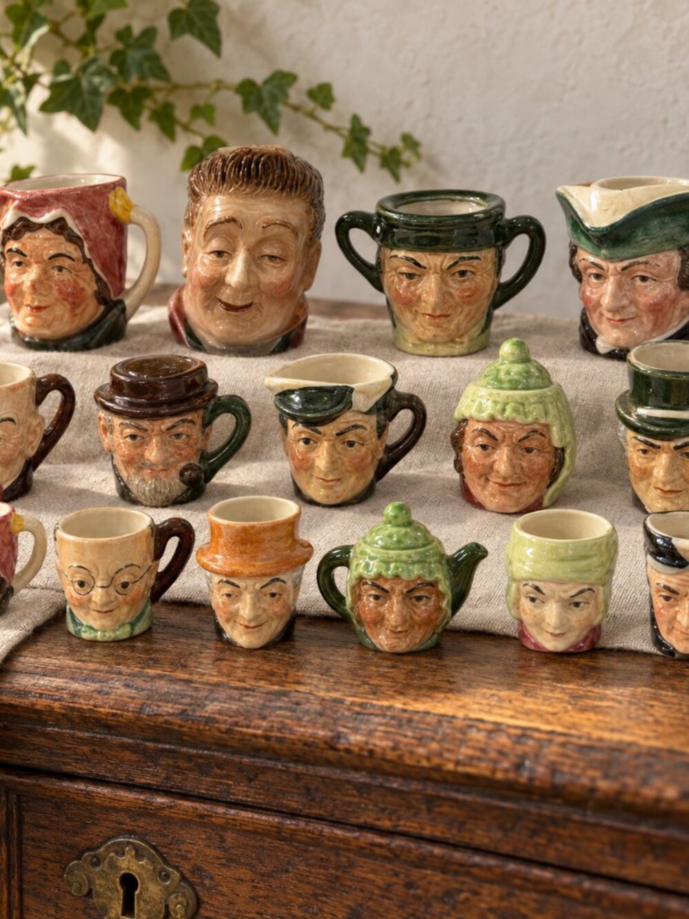 VTG Artone & Beswick England Toby Porcelain Shot Glass Figurine Lot 16 Mini